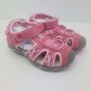 NEW Apakowa Toddler Girls Size EU 27 US 10 Pink Closed Toe Fisherman Sandals